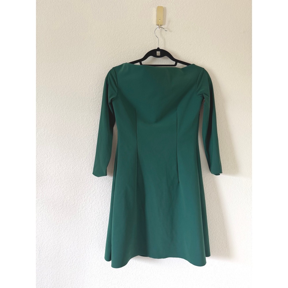 Chiara Boni La Petite Robe Green Off Shoulder Long Sleeve A-Line Dress Size 40/S - Picture 2 of 9